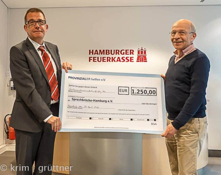 Unterstützung durch die Hamburger Feuerkasse