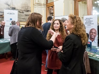 Sprachbrücke-Hamburg e.V. beim Neujahrsempfang der GRÜNEN im Rathaus